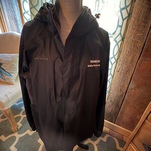 Men’s Eddie Bauer Black Hooded Shell Jacket - Siemens Embroidered